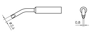 Grot lutowniczy XNT BX 2.4X0.8MM