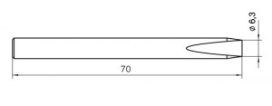 SOLDERING TIP F. SPI 41 6.3MM STRAIGHT